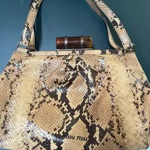 Miu Miu | Bags | Miu Miu Borsa Cerniera Snake Pattern Bag | Poshmark